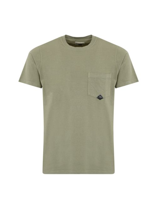 T-shirt Pocket in jersey Verde Roy Roger's | RRU90048CA160111C0352